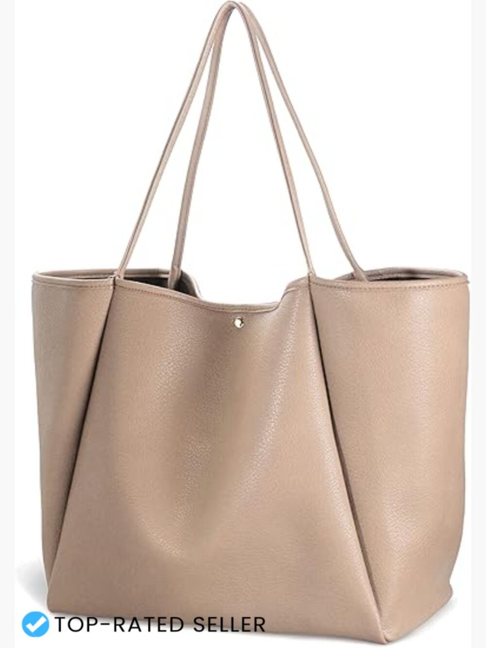 Oversize PU Leather Tote Weekender Bag Travel Handbag Shopper Hobo